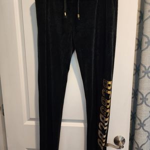 BCBG VELVET PANTS WITH GOLD TRIM. XL. NEW WITH TAG